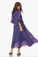 Indigo Printed Long Dress